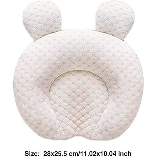Baby Huvudformande Kudde, Nyfödd Barnkudde, Spädbarns Huvudstöd Sovkudde, 3D Memory Foam Huvud Nackkudde för Bilbarnstol Barnvagn