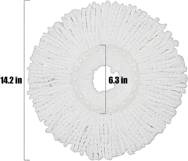 4-pakning 360 Spin Magic Moppehode, Moppehode Erstatning Mikrofiber Moppehode Refill for Standard Roterende Universal Spin Moppesystem Erstatningsmoppehoder