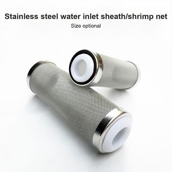 Fiskakvariumfilter Rostfritt Stål Inloppsfodral Nät Räknätfilter 16mm