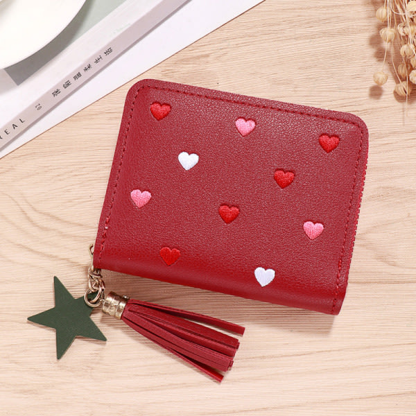 Naisten pieni lompakko Mini Tassel Wallet Red