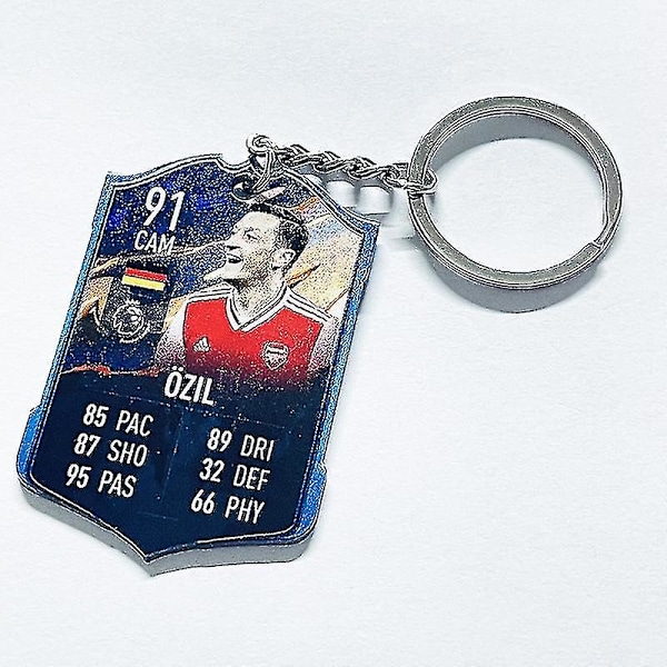 Fodboldklub Nøglering VM Akryl Vedhæng Keychain Ozil 91