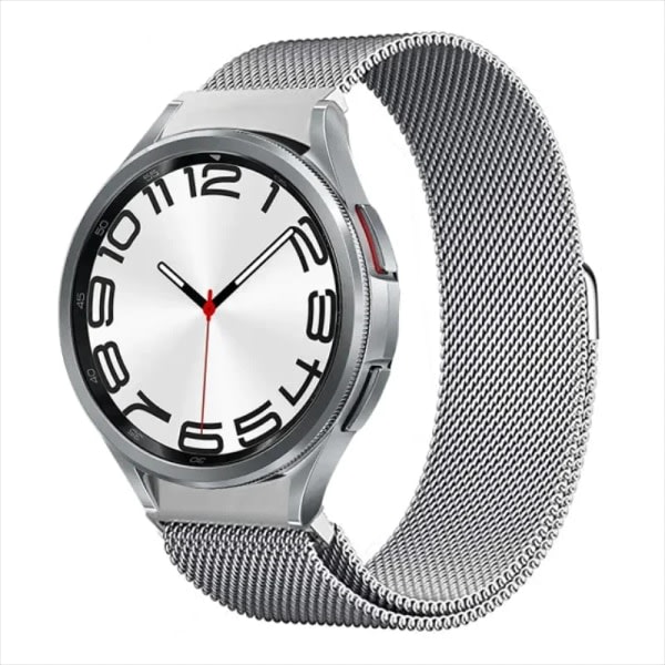 Band för Samsung Galaxy Watch 6/5/4/Classic 47mm 43mm 40mm 44mm Milanese Loop Armband correa Galaxy Watch 5 pro 45mm rem Silver