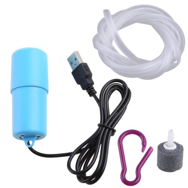 Fisk til tank oxygen luft pumpe hydroponisk oxygen kompressor aerator med luftsten og silikoneslange ultra stille energi