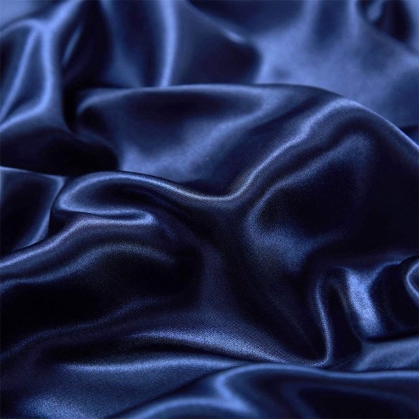 2 stk pudebetræk simulation silke ensfarvet pudebetræk kuvert pudebetræk Tibetan blue