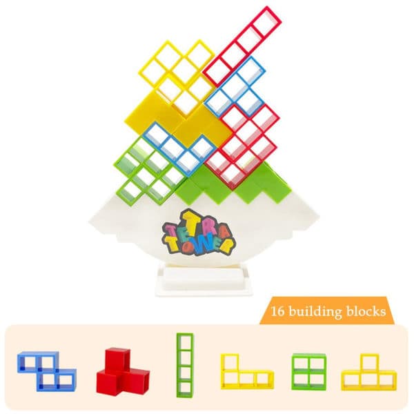 Tetra Tower spil legetøj Tetris balance spil legetøj stabling blok stac