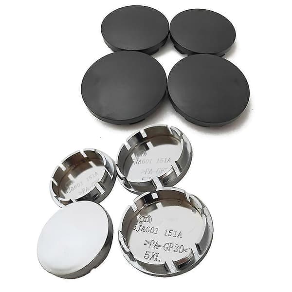Bilhjul senterdeksel for felgnav - Universal 56mm felg senter navkapsel Silver