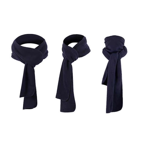 Lång Fleece-halsduk för män och kvinnor för vintersport, lätt, enfärgad, halsvärmare, huvudskydd Dark blue