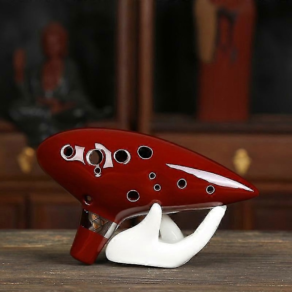 Ocarina Keramisk Alto Legend of Zelda Fløjte Instrument Wine Red