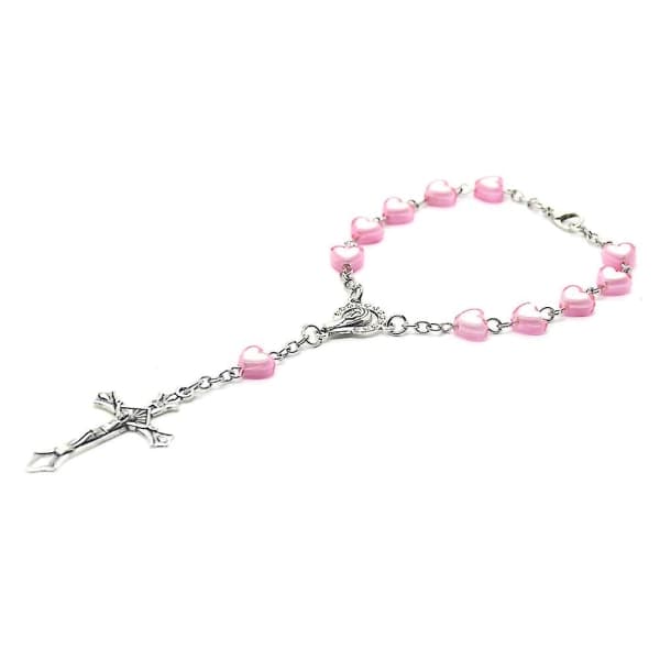 2-pack Mini Rosaries Bil/Lastbil Armband Jungfru Maria Kors Hänge