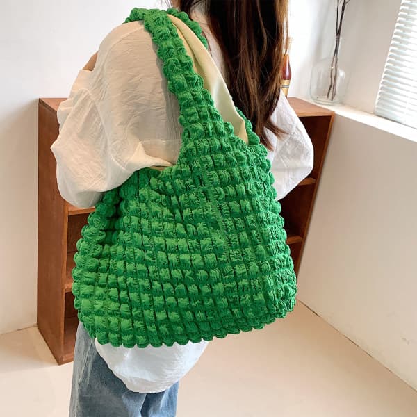 Plissert Sky Bag Tote Bag Handlepose Shopping Bag Skulderpose Veske til Bursdag