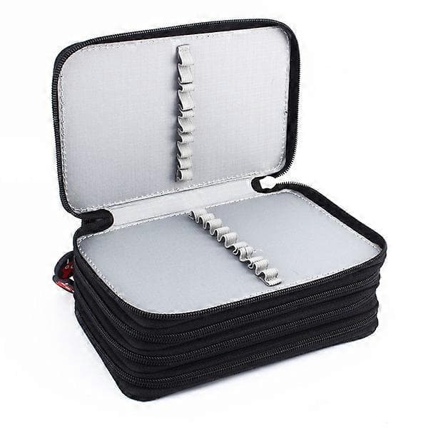 72 Indsats Super Stor Kapacitet Multilags Blyant Blyant Taske Etui Sort