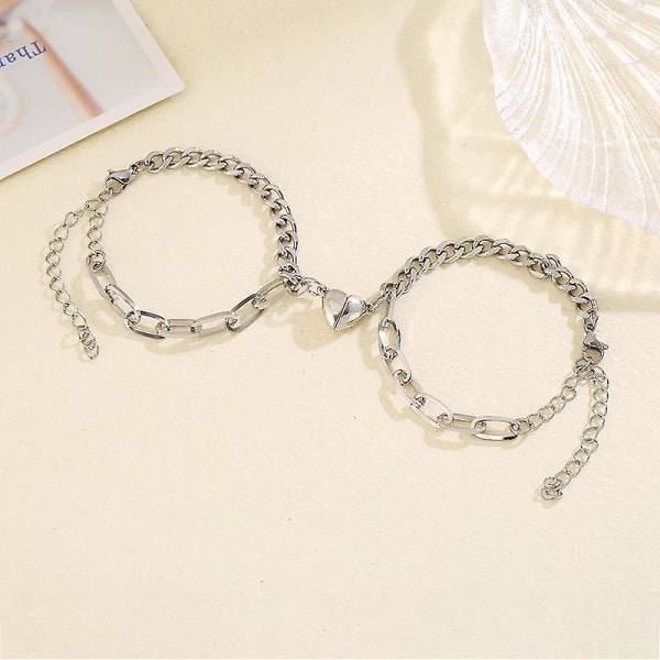 1 pair of magnetic couple bracelets Love Heart Shape Hairband