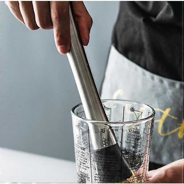 Caipirinha-pistil Cocktailbar-pistil rustfrit stål 20,5 cm