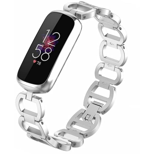Kompatibel med Fitbit Luxe-armband, metallkedja för damer