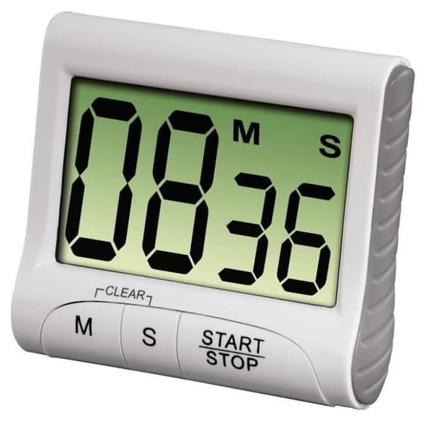 Kökstimer - Digital Möbler - Vit - LCD-display - Magnetisk bas - Mått 8x7x3 cm
