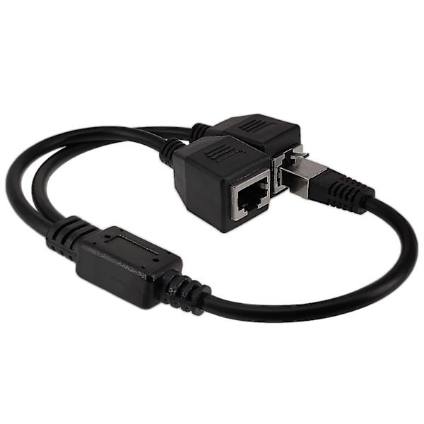 RJ45 Ethernet-jakaja-adapteri 1 uros - 2 naaras LAN-verkkojakaja Tukee Cat7 Cat6 Internet-verkkojen jatkojohtoa