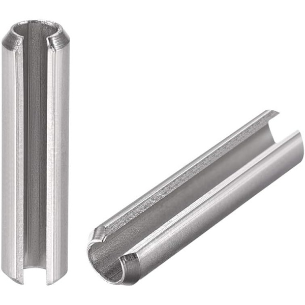 Fjedersplint med slidser - M4 x 18mm 304 rustfrit stål Split fjederspole dyvler almindelig finish 50 stk.