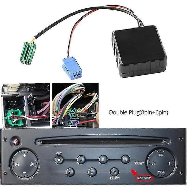 2026 Bil Bluetooth Audio Adapter Interface Mini Iso 6pin&8pin Til Renault 2005-2011 Modeller Stereo Cd Host