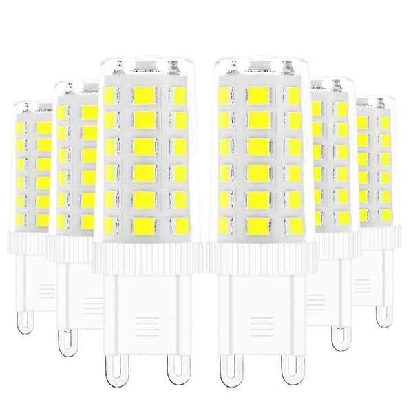 6-pack 5W G9 LED-lampa, motsvarande 40W halogenlampa Vit 6000K