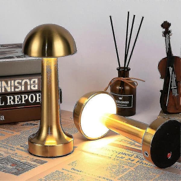 Uppladdningsbar LED Bordslampa Touch Sensor Skrivbordslampa Sovrum Restaurang Bar Dekor