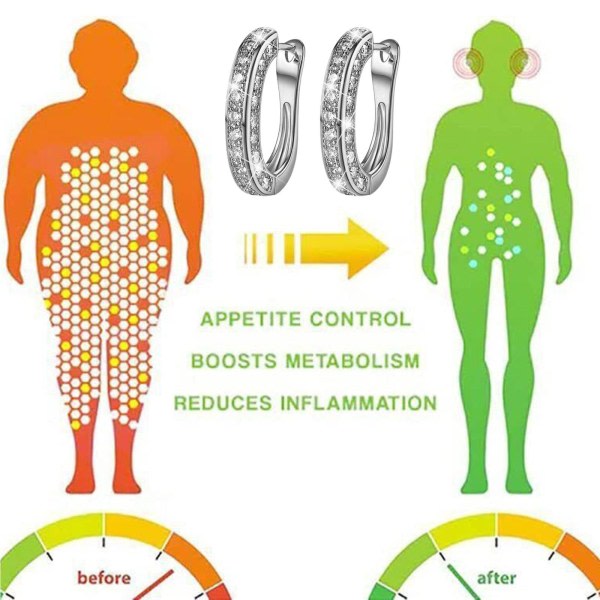 1 par magnetiska örhängen för viktminskning