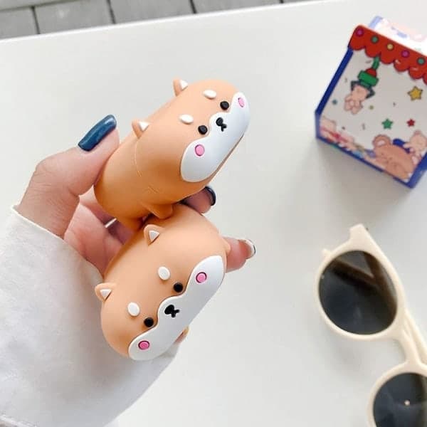 Kompatibel med Airpods 3:e generationen 2024, 3D Sött Hundfodral