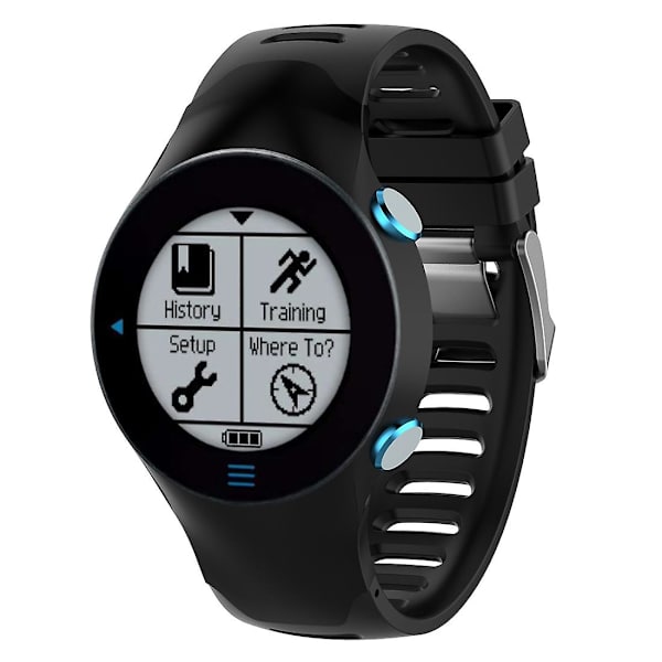 Silikoniranneke Garmin Forerunner 610 -kellolle Black