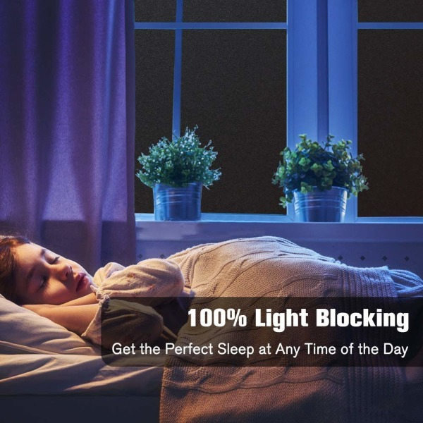 INF Selvklebende vindusfilm blackout folie Svart 200x44.5