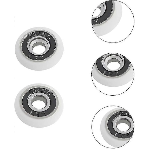 12 stk. brusevals 23mm skydedørsvals skydedørsvals skydedørsvals med 12 skruer til skydedør bedre