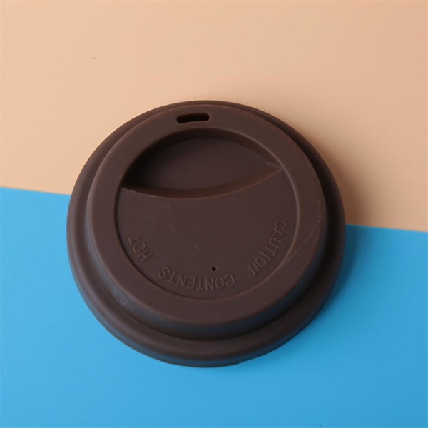 Kaffekopplokk, gjenbrukbare silikonsølsikre kaffekopplokk, 6 stk