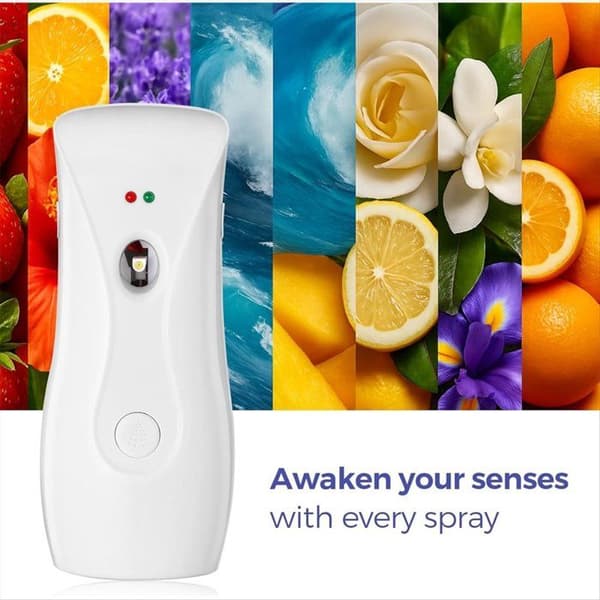 Automatiska luftfräschare (2-pack), aerosolsprutor, vägg- eller golvmonterade, justerbar timer