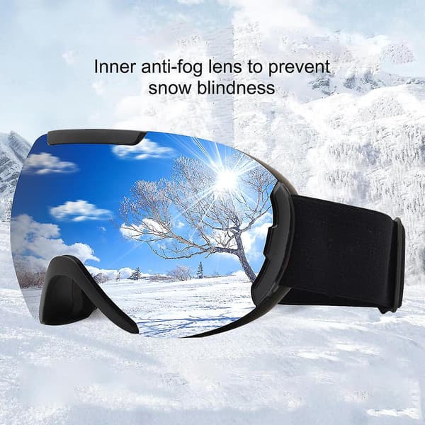 Vinterutstyr Ski Snowboard Briller UV-beskyttelse Briller Øyevern Yellow
