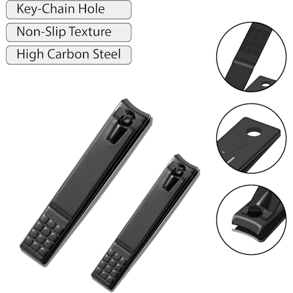 2 stk. neglesakssett for fingernegler og tånegler, neglesaks med høyt karboninnhold og skarpt babynegletrimmer