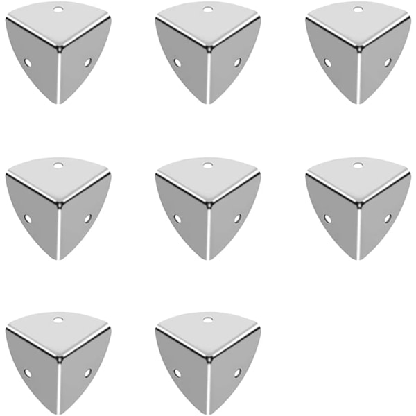 8 Stk Jernkasse Hjørner Sølv Hjørnebeskytter Trunk Aluminium Box Møbler Lille vinkelbeskytter (lille)