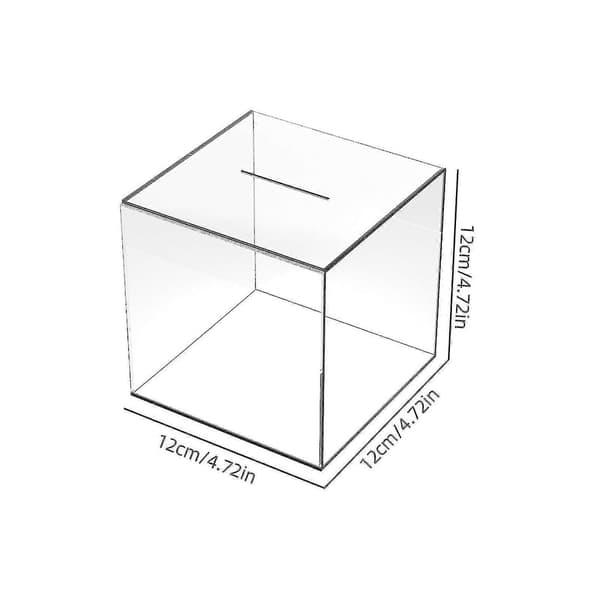 1 stk. Klar sparegris for voksne - Akrylpenge-tips endringsboks for budsjettering og sparing Cube S