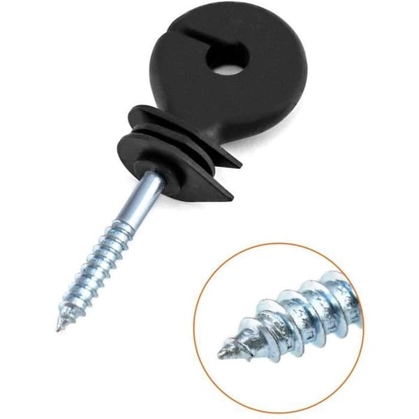 60 stycken ringisolatorer, elstängselisolator, för rep, trådar och band.