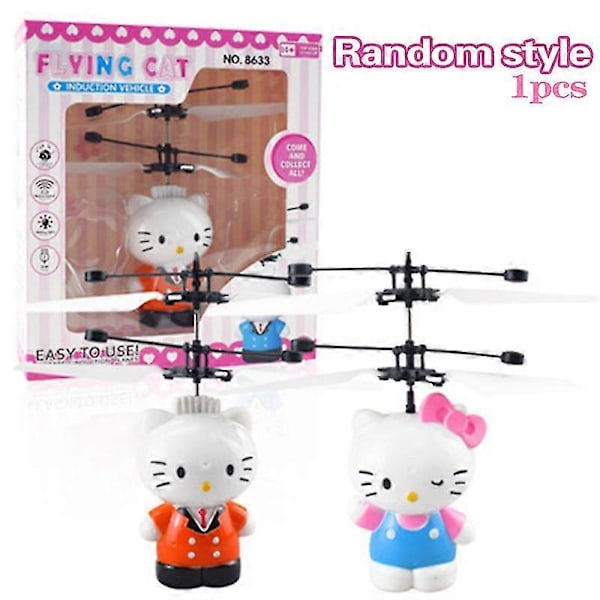 Legetøjs Induktionsflyvende Helikopter Speed Drone Legetøj BLÅ COD KK5555-God KT Doll 1PCS Random