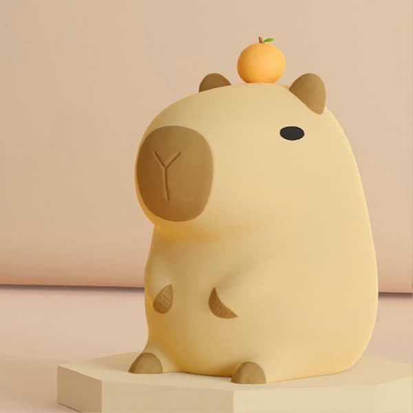 Capybara Natlampe - USB Genopladelig LED Lampe - Sengelampe med Touch