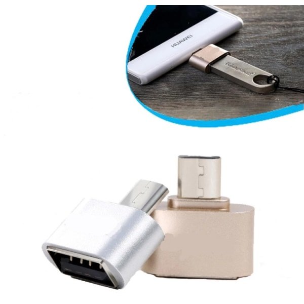 Ny Mini Micro USB 2.0 Adapter Guld för surfplattor/Android