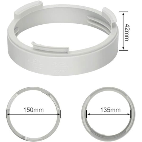 OKZ Klimaanlegg Slangeadapter - Universal - Enkel Installasjon - Diameter 13cm/15cm - Energibesparende YYV