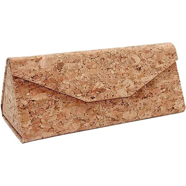 Ympäristöystävällinen luonnonkorkkinen aurinkolasikotelo, taitettava kolmiomainen aurinkolasikotelo, silmälasikotelo, korukotelo