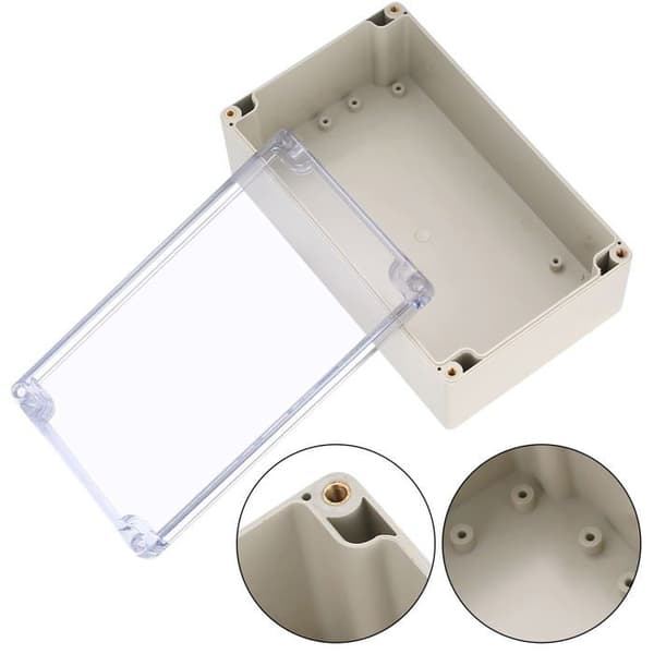 Vattentät kopplingsdosa IP65/IP67 ABS 200×120×75 mm - Transparent lock, för utomhusbruk