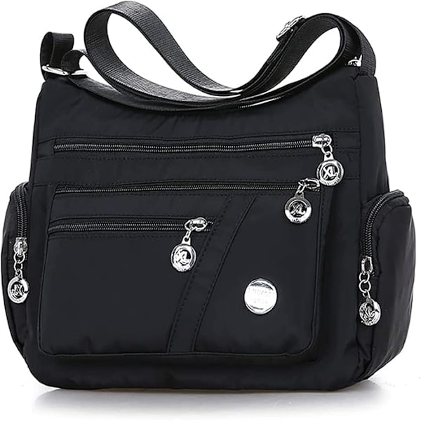 Crossbody-väskor för kvinnor, casual handväskor och axelväskor, nylon tote-väska, lätt, vattentät budväska, stöldskyddsväska