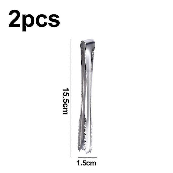 Tång för Isbehållare, Matserveringstång i Rostfritt Stål, Med Klorgreppständer För Isblock Sockerbitar Bar Hotell Hem & Kök (silver)[hsf] Non-magnetic201 6inches