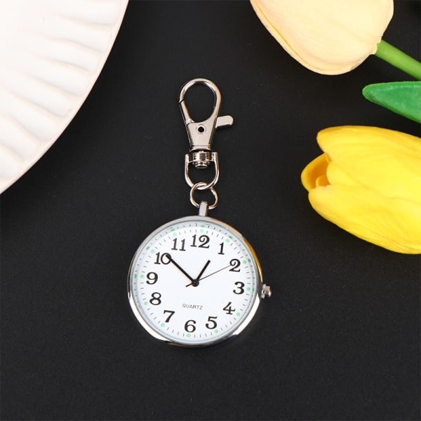 Taskukello Hoitajan taskukello Kello Lääkäri Vintage-kello Silver