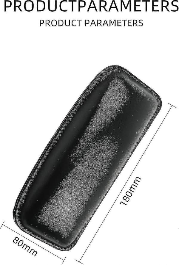 2 st Bil Mittkonsol Knä Ben Armbåge Kudde, Universal Mjukt Läder Auto Armstöd Knäskydd Black