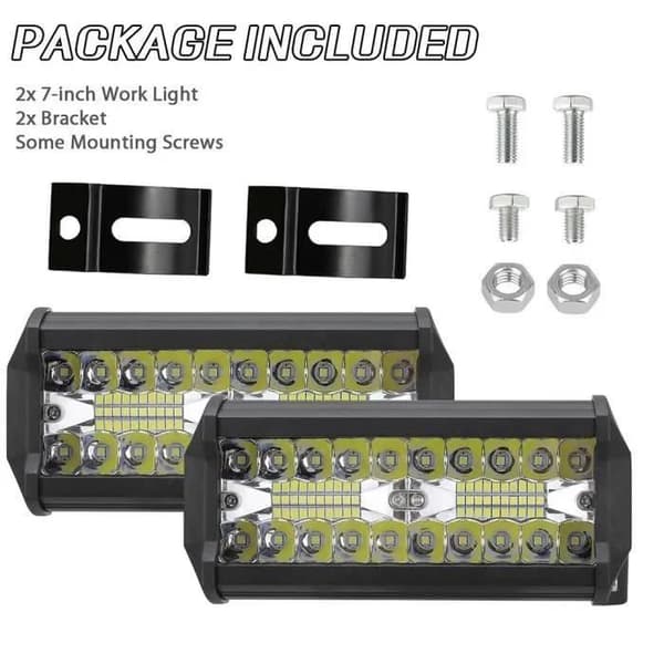 2 STK 800W Firkantede LED Arbeidslys DC 9V-30V Quad Lastebil Båt Traktor Offroad Vanntett