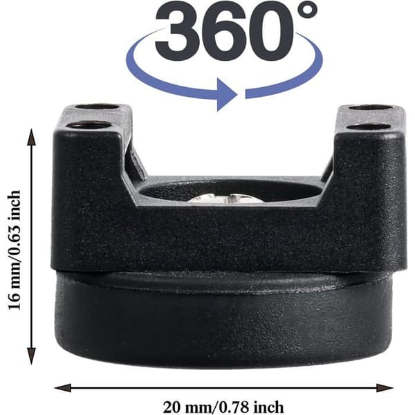 Pakke med 15 sorte magnetiske kabelclips til multifunktionelle elektriske enheder (22 mm)