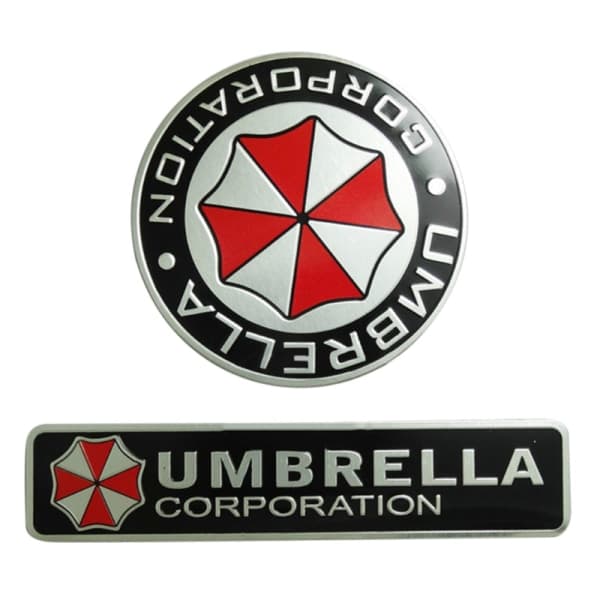 3D aluminiumlegering Umbrella Corporation Resident Evil-dekaler B