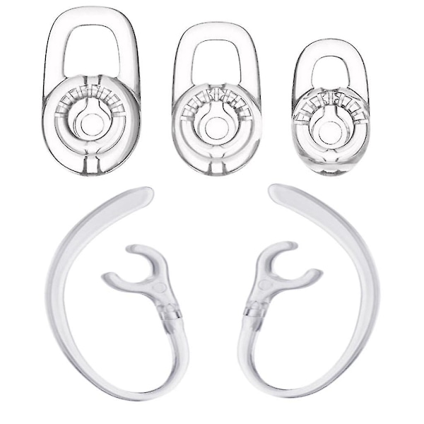 10x Silikone Ørepropper Med 360 Graders Roterende Ørekrog Til Plantronics M70